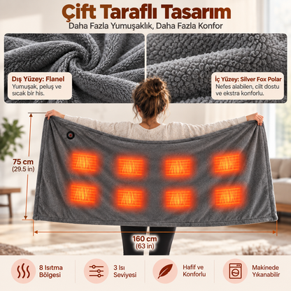 EforHug™ Taşınabilir Isıtmalı Battaniye